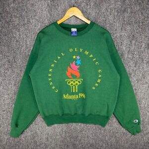 Vintage Champion Atlanta 1996 Centennial Olympic Games Sweatshirt Green Mens L